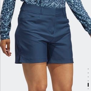 Navy 5-inch women’s adidas golf shorts